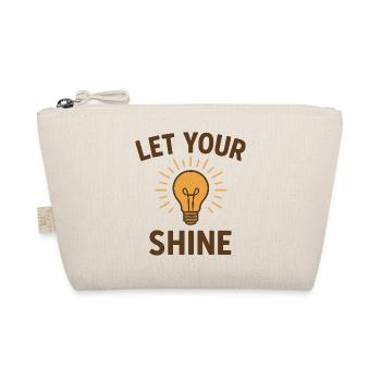 Inspirierender Spruch – Let Your Light Shine - Bio-Täschchen - Natur - Vorne