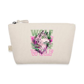 Wolf Wolf's Head Forest Nature Mountains Wilderness Colorful - Organic Pouch - nature - Front