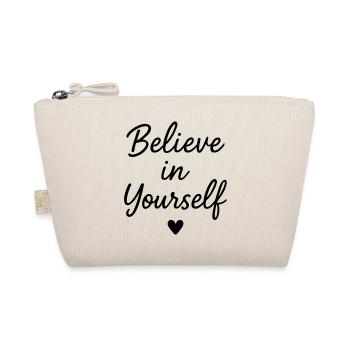 Believe in You Saying Heart - Organic Pouch - nature - Front
