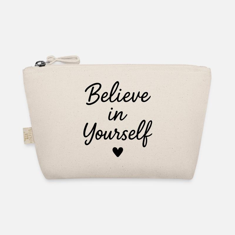 Glaube an dich Spruch Herz Bio-Täschchen