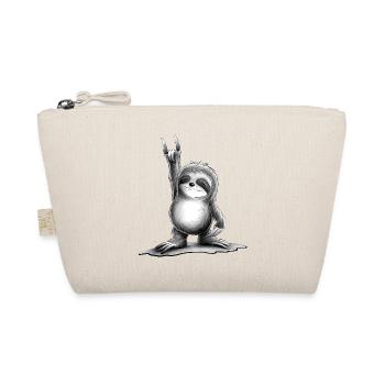 Old School Music Rock On Party Sloth - Organic Pouch - nature - Front