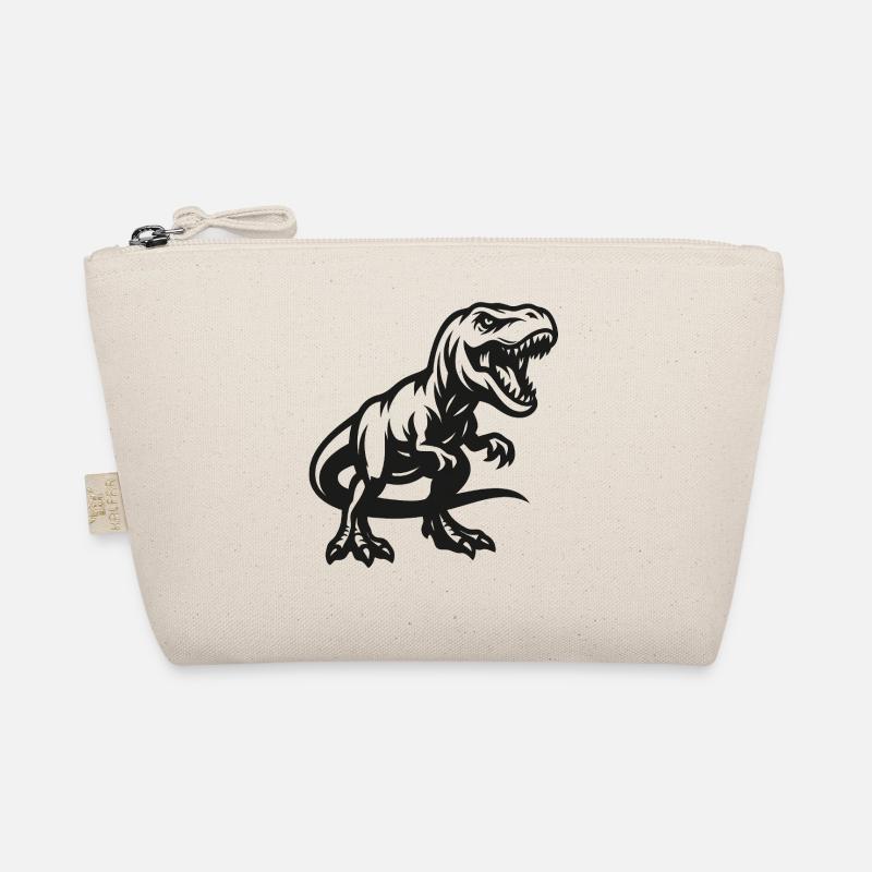 Dino Silhouette Tyrannosaurus - Bio-Täschchen - Natur