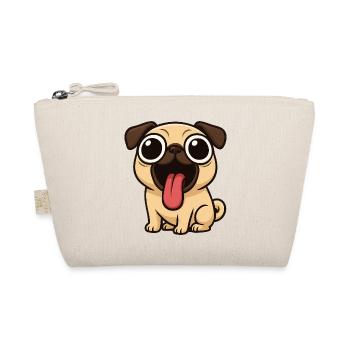 Kawaii Pug Dog Cute Cartoon for Boys and Kids - Organic Pouch - nature - Front