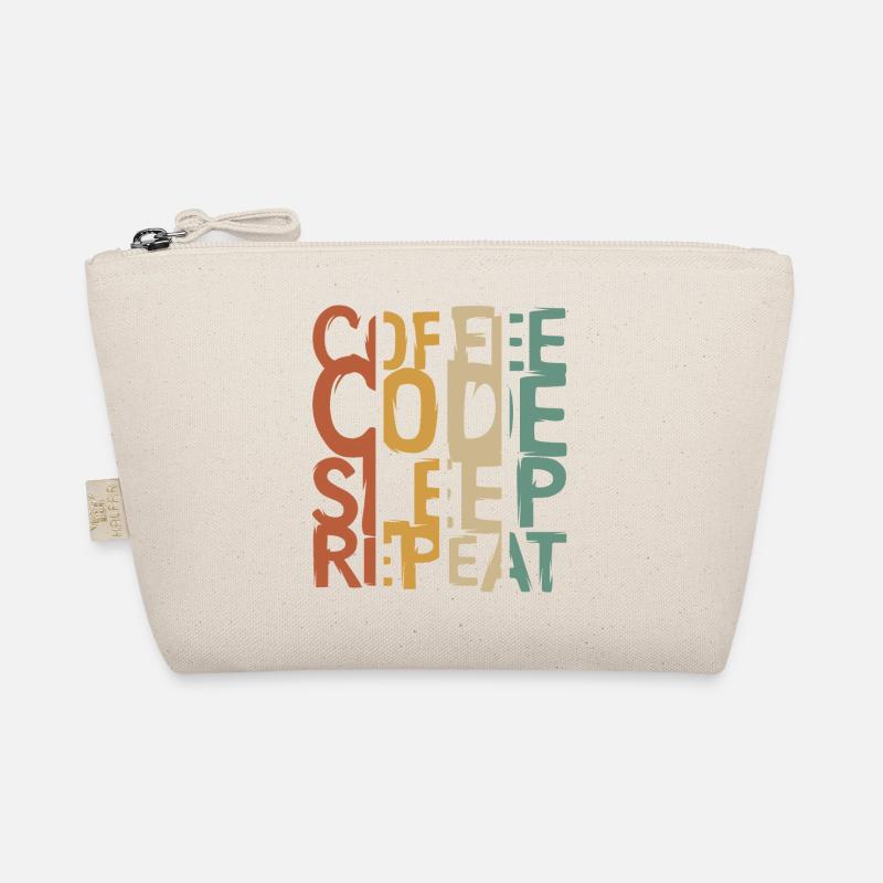Coffee Code Sleep Repeat – Developer Design Organic Pouch