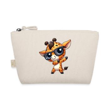 Cute Giraffe Dab Dabbing Cartoon Safari Nerd - Organic Pouch - nature - Front