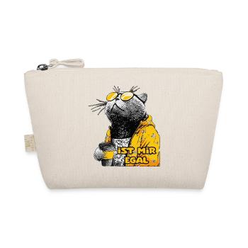Cool Cat with Sunglasses and Coffee - Organic Pouch - nature - Front