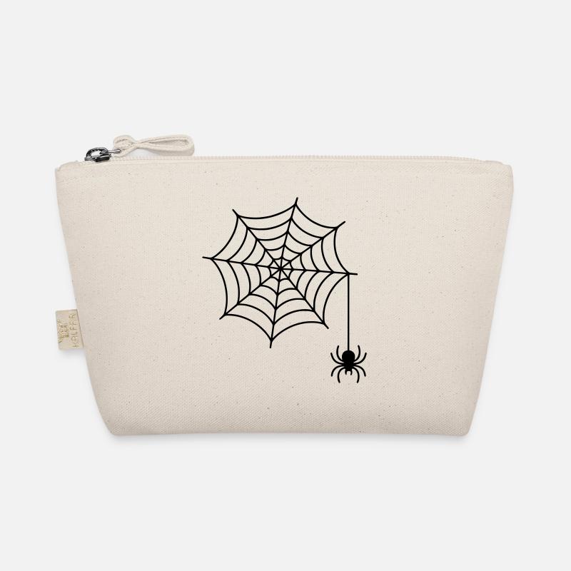 Spider web with spider silhouette Organic Pouch