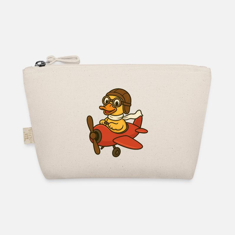 Adventure Duck in Pilot Costume Organic Pouch