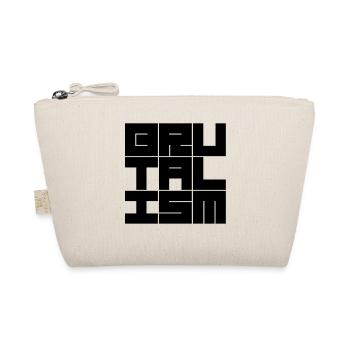 Brutalism geometric typography logo design - Organic Pouch - nature - Front