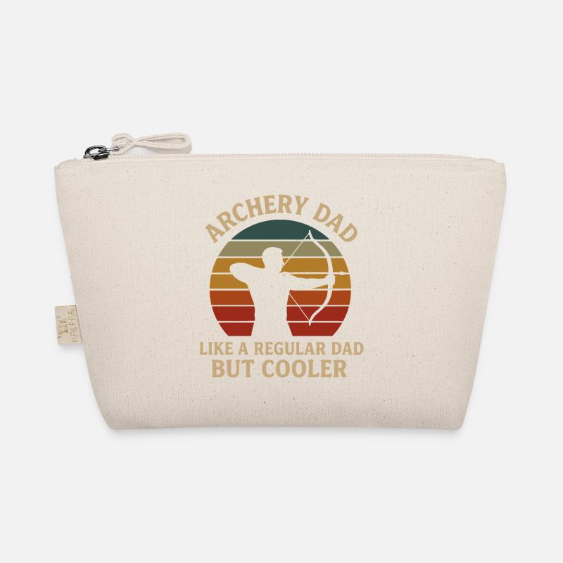 Bogenschießen Papa Retro Sonnenuntergang Design - Bio-Täschchen - Natur