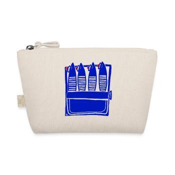 Sleeping sardines, cute French design - Organic Pouch - nature - Front