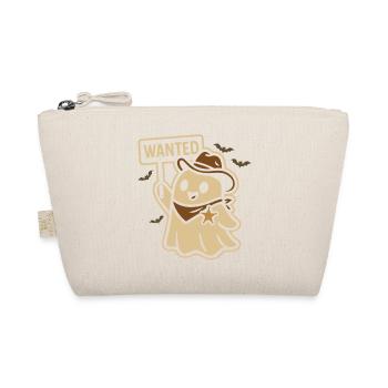 Halloween Ghost Cowboy Wanted Design - Organic Pouch - nature - Front