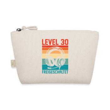 30. Geburtstag Männer Gamer Level 30 Unlocked - Bio-Täschchen - Natur - Vorne