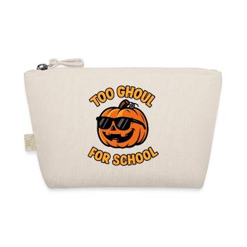 Too Ghoul For School Pumpkin Design - Organic Pouch - nature - Front