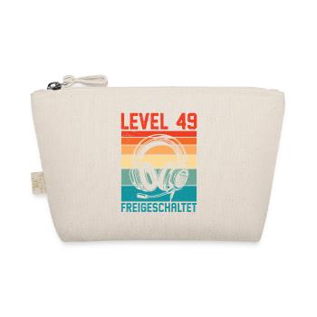 49th Birthday Men Gamer Level 49 Unlocked - Organic Pouch - nature - Front