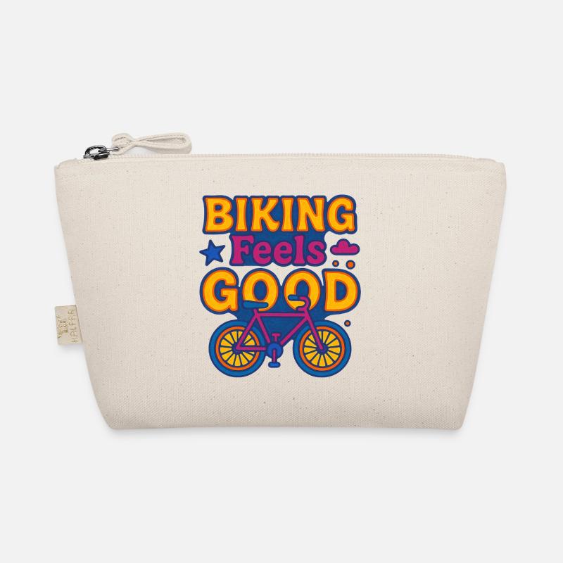 Biking Feels Good Vibrant Graphic Organic Pouch
