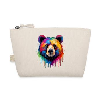 Bär in Regenbogenfarben - Bio-Täschchen - Natur - Vorne