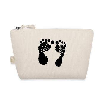 Baby Footprint – First Steps for the Heart - Organic Pouch - nature - Front