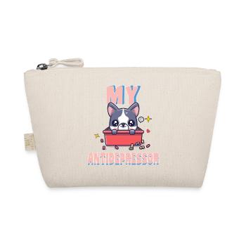 My Antidepressor French Bulldog Gift Humor - Organic Pouch - nature - Front