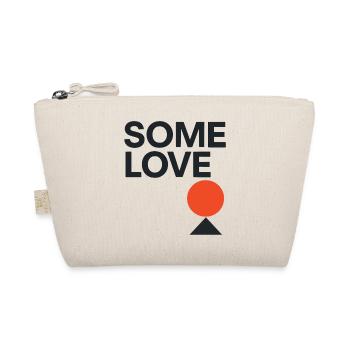 Minimalistisches „Some Love“ Design – Geometrische - Bio-Täschchen - Natur - Vorne