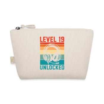 Level 19 freigeschaltet – Gamer-Geschenk zum 19-jährigen Jubiläum - Bio-Täschchen - Natur - Vorne