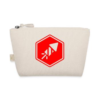 Abstract geometric pattern in red - Organic Pouch - nature - Front