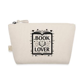 Fine Line Buch – Book Lover Design - Organic Pouch - nature - Front