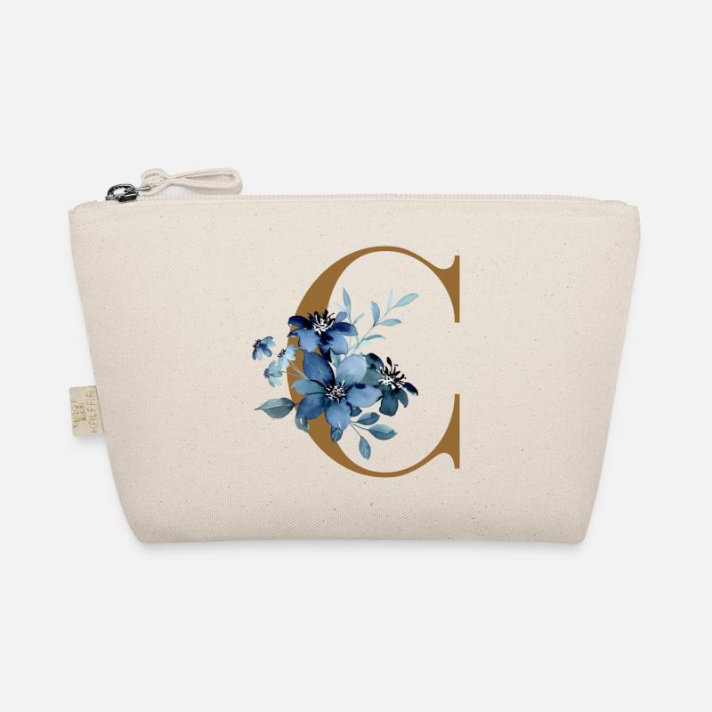 Floral C – Lettre dorée avec des fleurs Trousse biologique