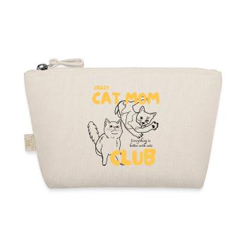 Crazy Cat Mom Club - Organic Pouch - nature - Front