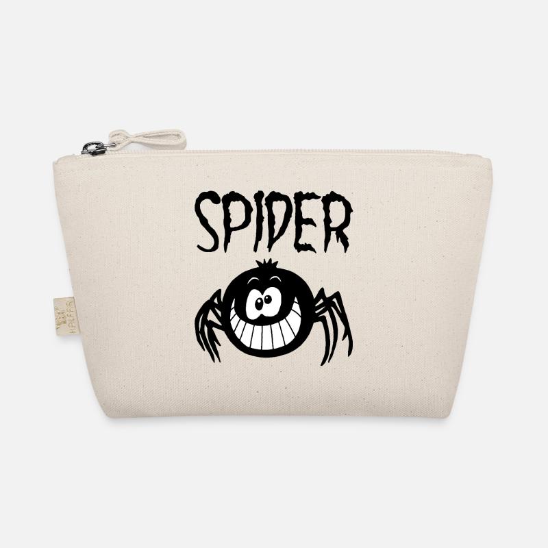 Die lächelnde schwarze Spinne Bio-Täschchen