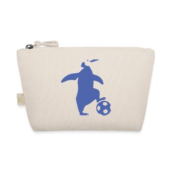 Minimalistischer Pinguin Fußballspieler Team Sport - Bio-Täschchen - Natur - Vorne