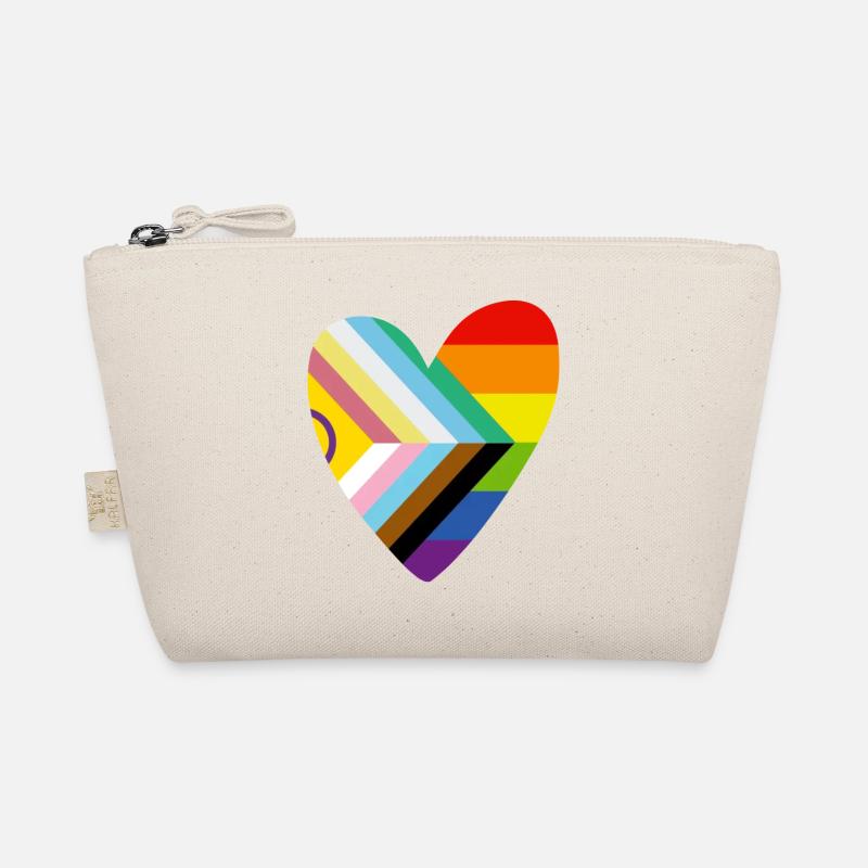 🌈 Cœur – Drapeau Progrès, Fierté & Handicap Trousse biologique