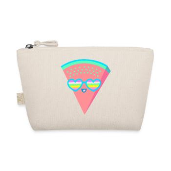 Coole Melone Herzsonnenbrille 80er 90er Retro - Bio-Täschchen - Natur - Vorne