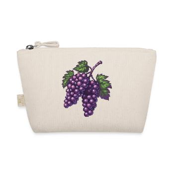 Pixel Grapes Violet Pixel Art - Organic Pouch - nature - Front