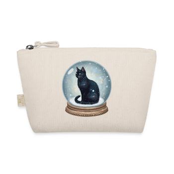 Cosmic Cat in Snow Globe Schneekugel Katze - Organic Pouch - nature - Front