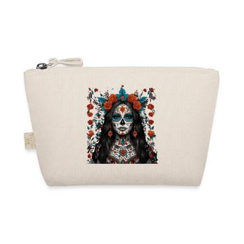 Sugar Skull Floral Queen - Organic Pouch - nature - Front