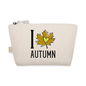 Heart in the autumn leaf - Organic Pouch - nature - Front