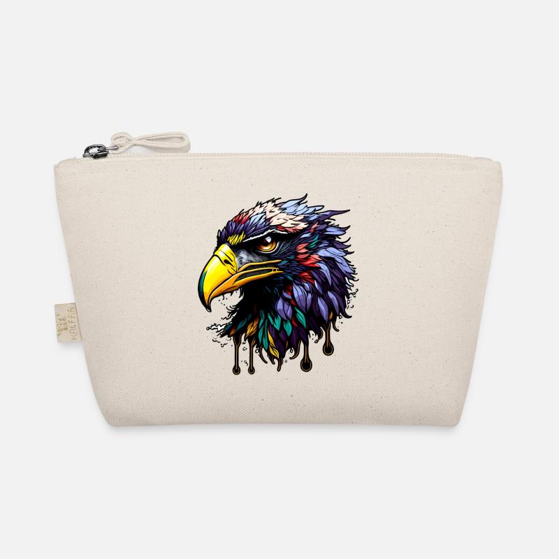 Colorful eagle with bright feathers Organic Pouch