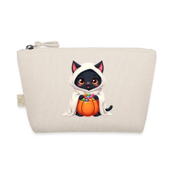 Halloween Cat with Halloween Pumpkin - Organic Pouch - nature - Front