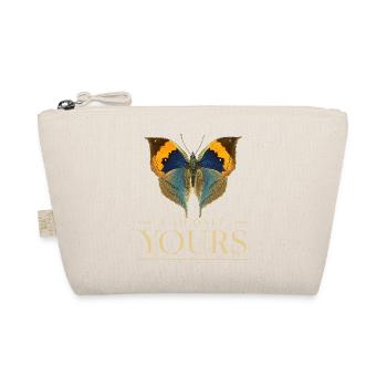 Butterfly LOVE Motif – I'm Just Yours - Organic Pouch - nature - Front