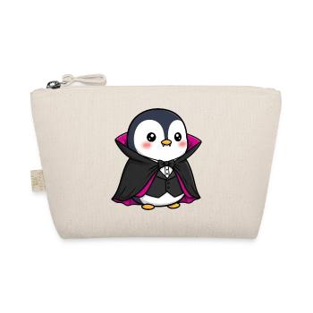 Cute Halloween Penguin Vampire Cartoon October - Organic Pouch - nature - Front