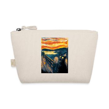Halloween Cat – Art Motif in Van Gogh Style - Organic Pouch - nature - Front
