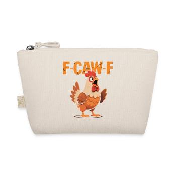 F-Caw-F Lustiges Huhn Meme – Hahn Geschen - Bio-Täschchen - Natur - Vorne