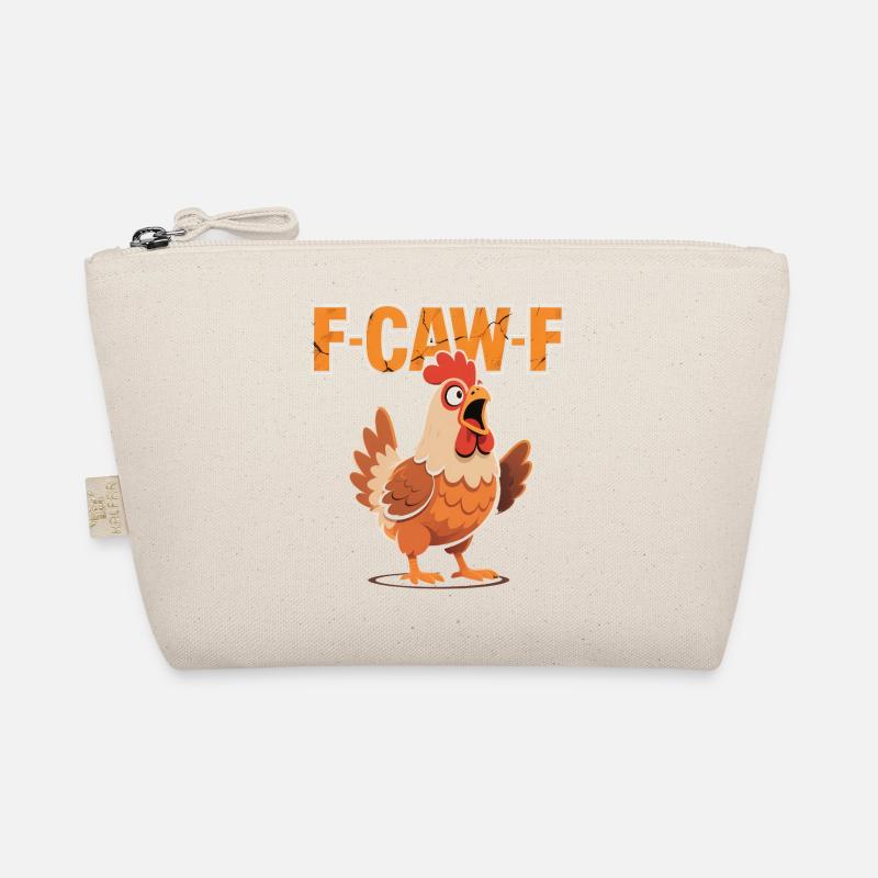 F-Caw-F Lustiges Huhn Meme – Hahn Geschen - Bio-Täschchen - Natur