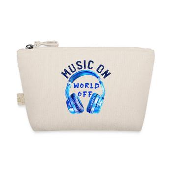 Headphones "Music on - World off" Music - Organic Pouch - nature - Front