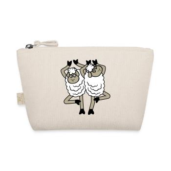 Schaf Paar Verärgert Gestört Baum Pose Yoga Rempel - Organic Pouch - nature - Front