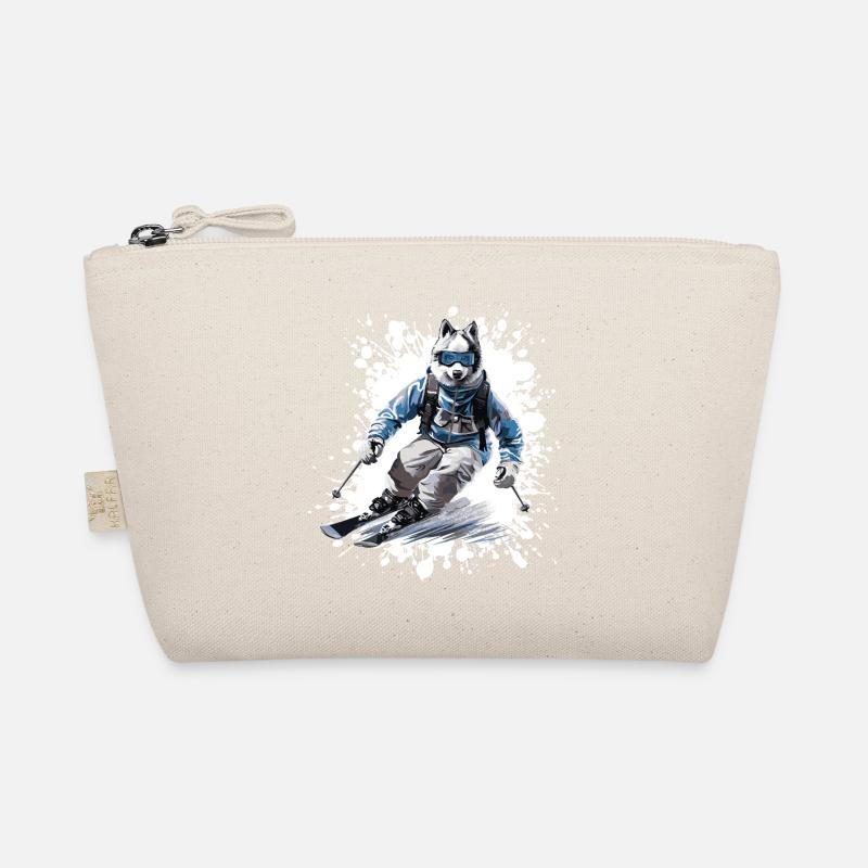 Husky Dog Ski Skiing Organic Pouch