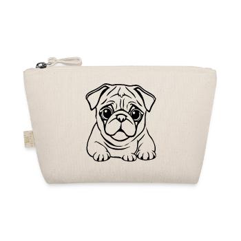 personalized pug dogs t-shirt gift - Organic Pouch - nature - Front