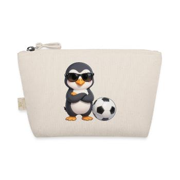 mignon pingouin joueur de football dessin animé - Trousse biologique - nature - Devant