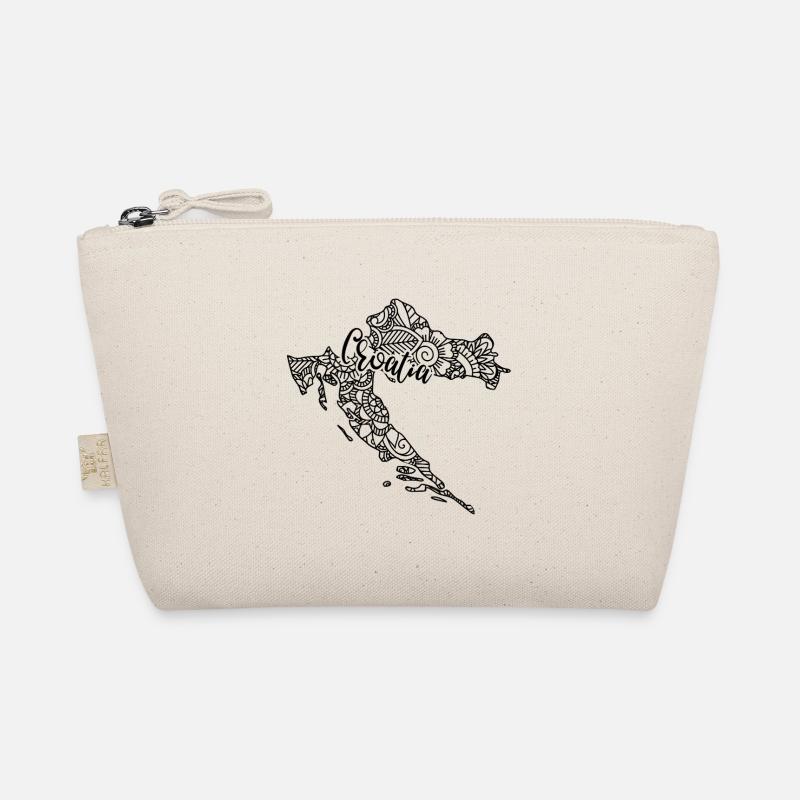 Map Croatia Mandala - Adriatic Coast Travel Organic Pouch